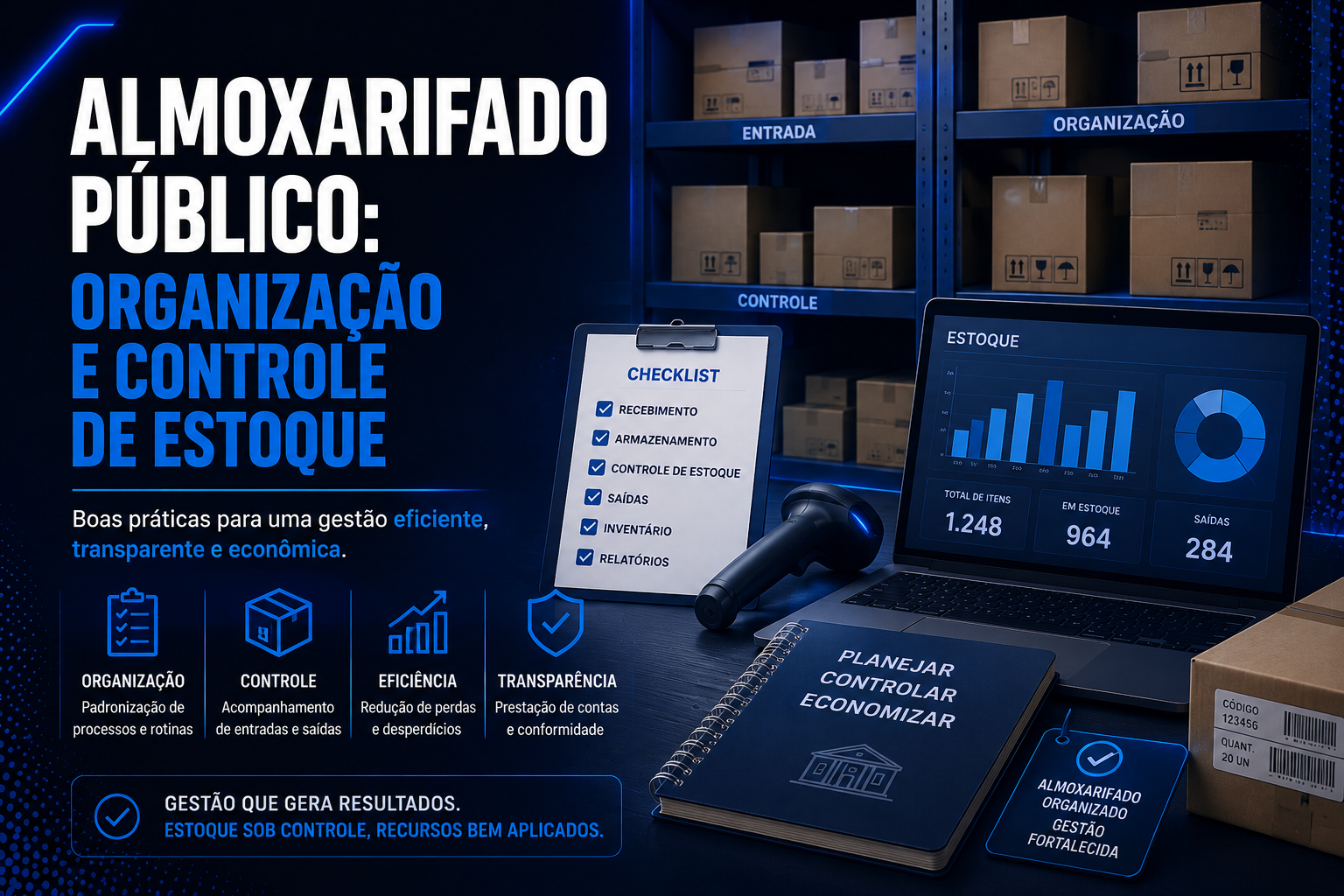 Almoxarifado público: organização e controle de estoque